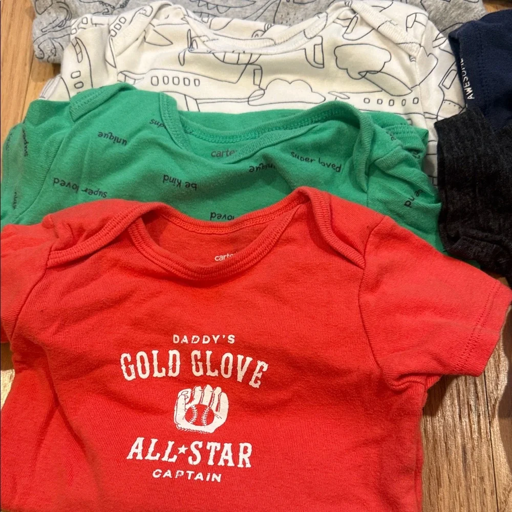 Carter's Onesie Shirt Sleeve and Tees Bundle - Multicolor Set of 12